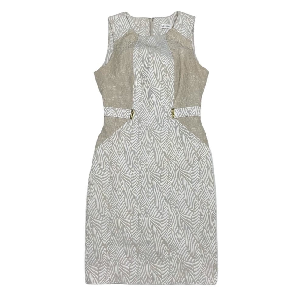 Calvin Klein Sleeveless Shift Dress Size 6 Gray